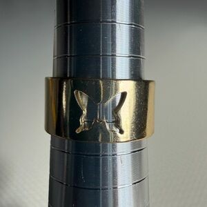 Y2K Gold Butterfly Ring